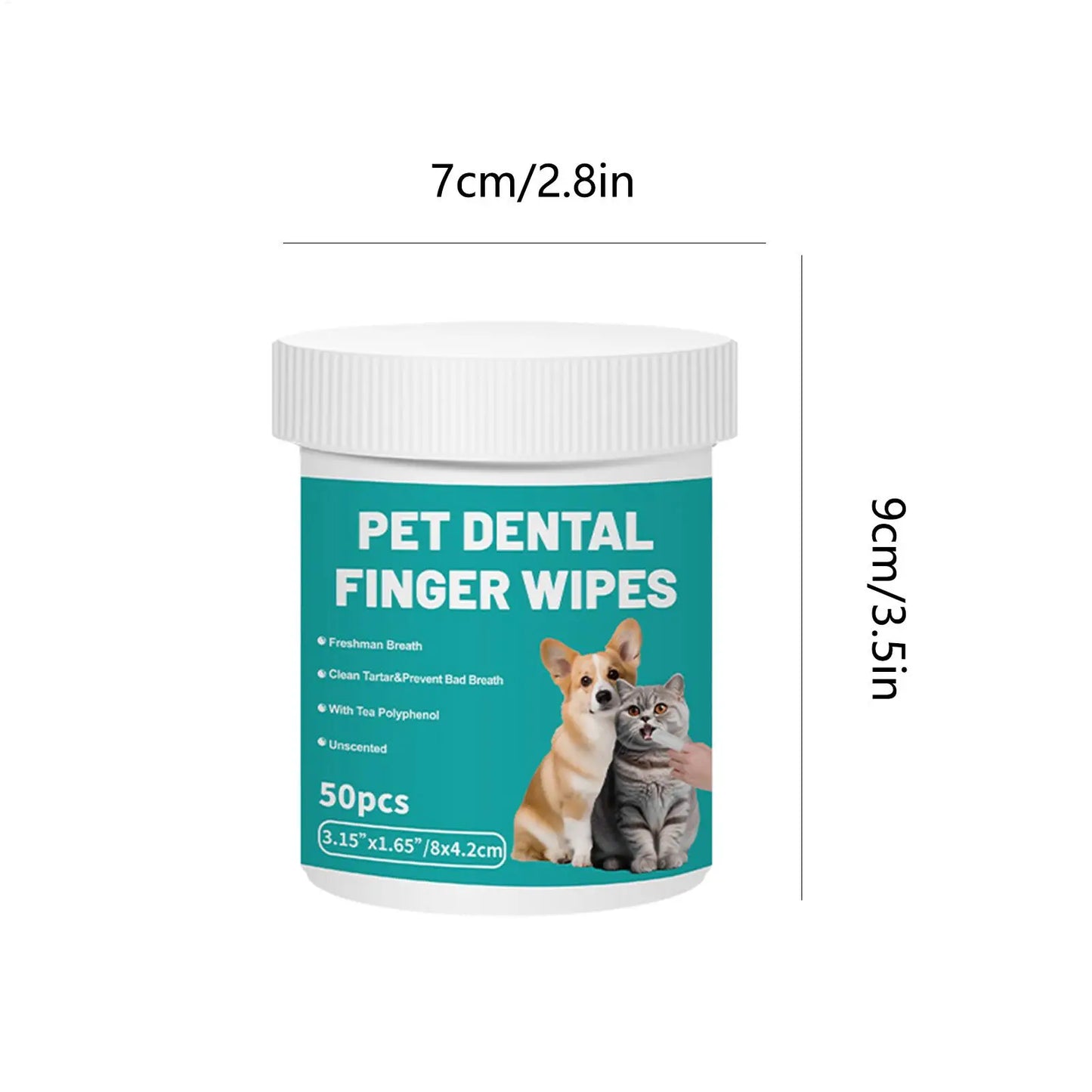 Pevori Daily Dental Finger Wipes — 50 Pack